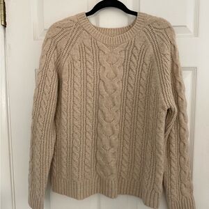 Rachel Zoe Cable Knit Tan Sweater